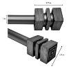Versailles Esencial Cleft Steel Heavy Duty Curtain Rod Set for Windows Antique Silver - 2 of 4