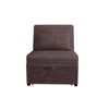 Royal Hampton Convertible Sofa with Pull-Out Bed, Brown Channel Tufted Corduroy - 2 of 4