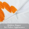 2 Pieces Embroidered Decorative Throw Pillow Covers with Chevron Design - 2 of 4