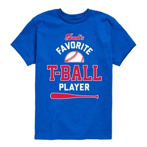 Boys' - Instant Message - Dad's Favorite T-Ball Player Short Sleeve Graphic T-Shirt - 1 of 4