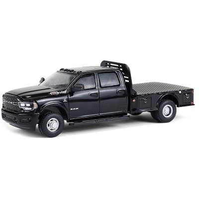 2023 Ram 3500 Dually Flatbed Truck Black "Dually Drivers" Series 16 1/64 Diecast Model Car by Greenlight