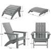 GARPROVM HDPE Adirondack Chair with Ottoman Weather-Resistant Outdoor Patio Furniture - 2 of 4