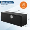 24" Metal Truck Tool Box, Heavy Duty Tool Chest Organizer With Lock and Keys, Truck Bed Toolbox for Pick Up, Trailer, Utility Tractor, Deck Box - 2 of 4