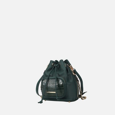 MKF Collection Azalea Women's vegan leather Bucket shoulder Bag by Mia K - Olive