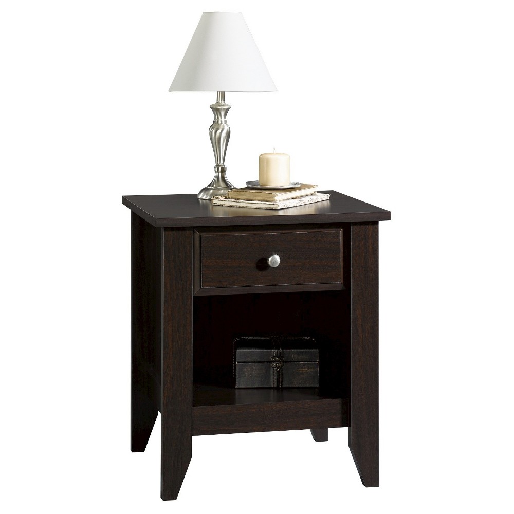 Photos - Storage Сabinet Sauder Shoal Creek Nightstand with Drawer & Storage Shelf - Jamocha Wood  