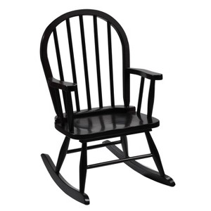 Kids' Windsor Back Rocking Chair Espresso - Gift Mark: Childrens Wood Accent Chair, Toddler Seat, Solid Pattern - 1 of 1