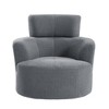 Okak Modern Accent Chair Swivel, Upholstered Accent Barrel Chair Swivel Round Sofa Chair with Adjustable Headrest for Living Room, Bedroom - 4 of 4