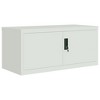 vidaXL Gray Steel File Cabinet - Lockable Storage Filing Cabinet with Adjustable Shelves for Office Organization - 3 of 4