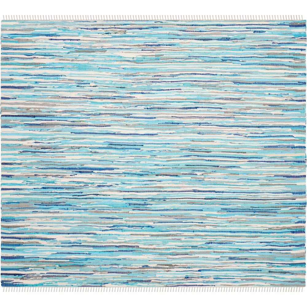 4'x4' Spacedye Design Woven Square Area Rug Turquoise - Safavieh