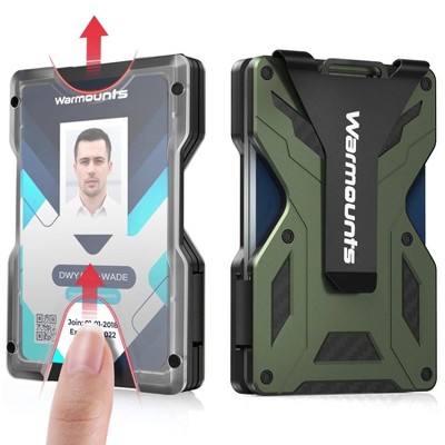 Warmounts Men Upgrade ID SLOT RFID Wallet in Carbon Fiber & Aluminum - Stylish, Secure & Perfect Valentine's Gift