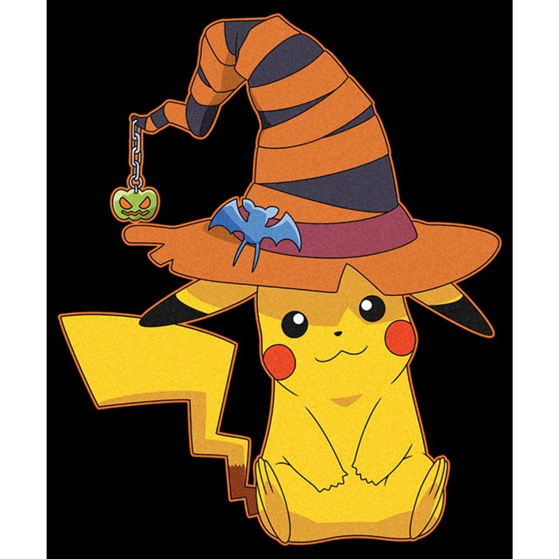 Men's Pokemon Halloween Pikachu Witch Hat T-Shirt, 2 of 6