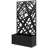 Outsunny Metal Raised Garden Bed with Trellis, Freestanding or Wall Mounted Raised Flower Bed with Privacy Panel for Garden, Patio, Balcony - 4 of 4