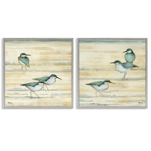 Stupell Industries Sandpipers Abstract Water Shoreline, 17" x 17" - 1 of 4
