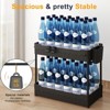 Aoibox Under Sink Organizer 2 Pack Multi-Purpose Bathroom Kitchen Storage Shelf with Hooks Hanging Cup Black Durable Space Saving - 3 of 4