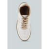 Faux Leather Cross Stitch Detail Sneakers Women - 4 of 4