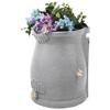 Good Ideas Rain Wizard Plastic Resin Urn, 50 Gallon Rain Barrel, Light Granite and Good Ideas Rain Wizard Rain Barrel Stand, Adds Room for Buckets - 2 of 4