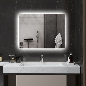 Vynxaria 32" x 24" Backlit LED Bathroom Mirror - Anti-Fog & Dimmable - 1 of 4