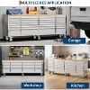 96 Inch Rolling Tool Chest with 24 Drawers, Garage Workbench Featuring Solid Rubber Wood Top - 4 of 4