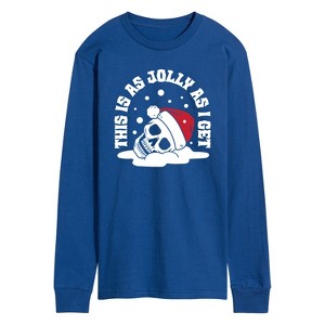 Men's - Instant Message - Skeleton Jolly As I Get Long Sleeve Graphic T-Shirt - 1 of 4