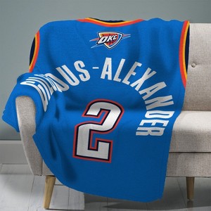 Sleep Squad Oklahoma City Thunder Shai Gilgeous-Alexander 60 x 80 Raschel Plush Blanket - 1 of 4