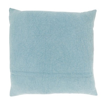 Blue Cotton Stonewashed Octopus Throw Pillow Cover 20"x20"