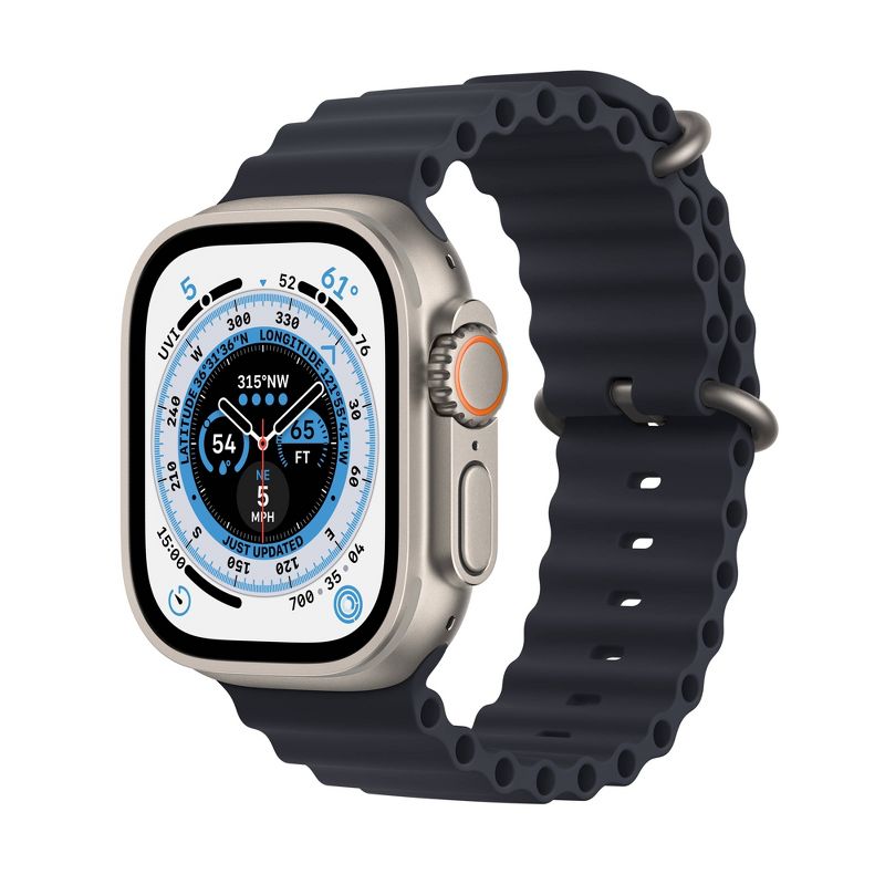 Apple Watch Ultra GPS + Cellular Titanium Case with Ocean Band, 1 of 10