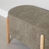South Shore Flam Bench Gray: Upholstered, Rubberwood Legs, Scandinavian Style, 250 lb Capacity - 4 of 4