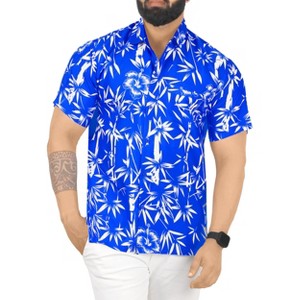 LA LEELA Mens Hawaiian Shirts Short Sleeve Button Down Shirt Men's Vacation Shirts Summer Beach Casual Tropical Shirts for Men Funny - 1 of 4
