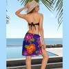 LA LEELA Women's Sarong Bathingsuit Wrap Pareo One Size Multicolored Floral - 4 of 4