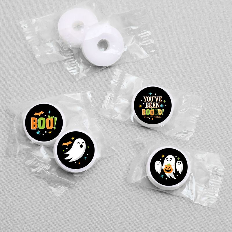 Big Dot of Happiness You've Been Booed - Ghost Halloween Party Round Candy Sticker Favors - Labels Fits Chocolate Candy (1 sheet of 108), 3 of 6