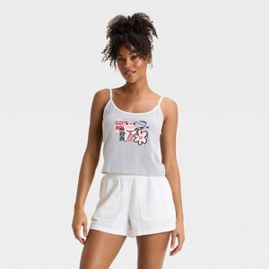 Women's Good Luck Graphic Tank Top - Heather Gray - 1 of 3