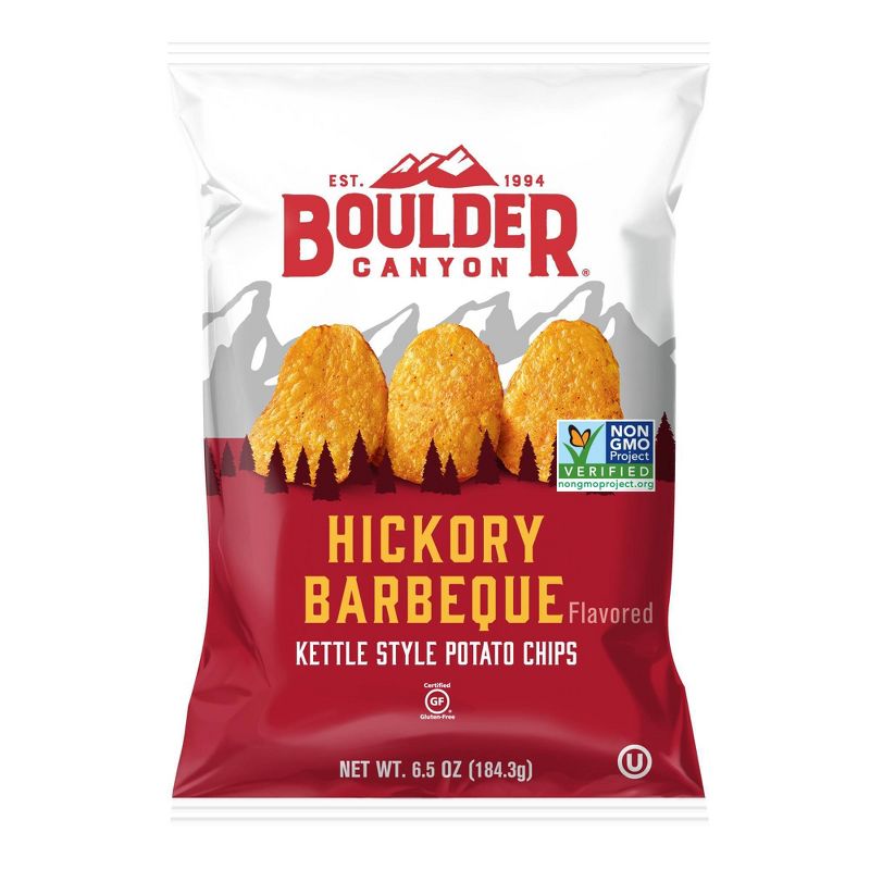 Boulder Canyon Hickory Barbeque Kettle Cooked Potato Chips - 6.5oz, 1 of 6