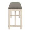 60" Altamont Padded Seat Counter Height Bench Ivory/Gray - HOMES: Inside + Out - 3 of 4