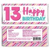 Big Dot of Happiness Girl 13th Birthday - Candy Bar Wrapper Official Teenager Birthday Party Favors - Set of 24 - 2 of 4