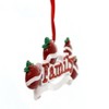 Polarx 2.5 Inch Red Family Glittered Holiday Tree Ornaments - 2 of 2