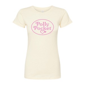 Women's - Polly Pocket - Polly Pocket Pink Logo Juniors Fitted Graphic T-Shirt - 1 of 3