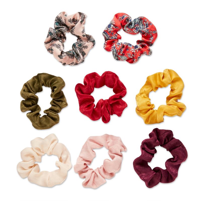 sc&#252;nci No Damage Assorted Fabric Scrunchies - Bold/Neutral - All Hair - 8pcs, 3 of 4