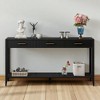 Mshliw Painted Console Table with 3 Drawers and Storage Shelf, Dining Table, 60" Wooden Entryway and Sofa Table for Living Room or Hallway - 2 of 4
