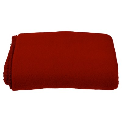 Red Twin Fleece Throw Blanket for Pets and Baby