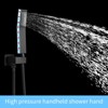 SEVOBAL Shower Faucets, Wall Mounted Dual Shower System with Rainfall and Handheld Spray for Modern Bathroom, Black, 21.06"*14.57"*6.3" - 3 of 4
