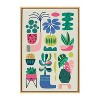 Kate & Laurel All Things Decor Sylvie Houseplants Framed Canvas Wall Art by Rachel Lee Natural Colorful Mid-Century Plant Wall Art - 2 of 4