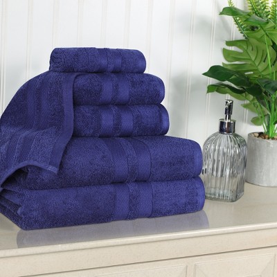 Cotton Highly Absorbent Solid Assorted 6-Piece Quick Drying Towel Set - Blue Nile Mills