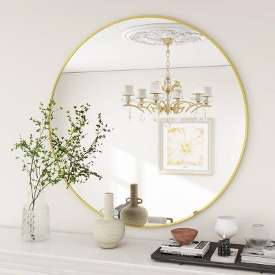 HOMLUX Round Bathroom Vanity Mirror Wall Mount Decorative Make-up Mirror Entryway