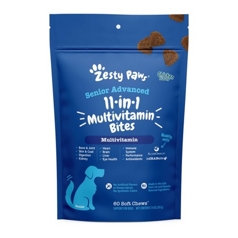 Zesty Paws Senior Advanced 11-in-1 Multivitamin Bites For Dog 