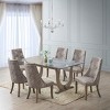 Kings Brand Furniture Elmer Crystal-Tufted Upholstered Fabric Dining Room Chairs, Set of 2, Gray - 2 of 3