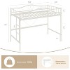 Twin Loft Bed w/ Ladder & Guardrail - Heavy Duty Metal Frame, 400LB Capacity, Space-Saving, No Box Spring, Easy Assembly - 2 of 4