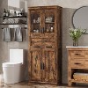 coucheta Storage Cabinet with Doors and Shelves,Tall Bathroom Cabinet with Drawer,Freestanding Floor Pantry Cabinet,for Kitchen, Living Room,Dining - 4 of 4