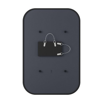 Umbra Hub 38'' Black Rectangular Rubber Rimmed Mirror