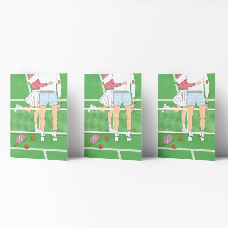 Love/Valentine's Greeting Card Pack (3ct) "Best Match Pickleball Couple" by Ramus & Co, 1 of 6