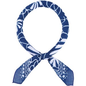 INSPIRE CHIC Women's Floral Printed Blended Cotton Small Square Neck Scarves 21.7x21.7" 1Pc - 1 of 4